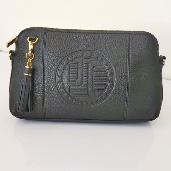 Pierre Carden Paris Black Leather Bag Pouch - Picture 1 of 7